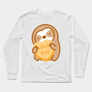 Cute Valentine Love Bug Candy Heart Sloth Long Sleeve T-Shirt